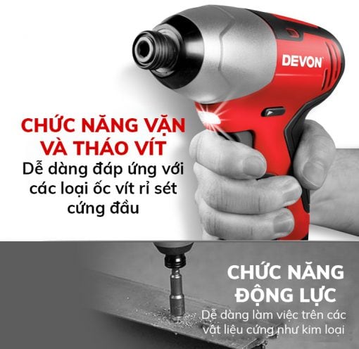 Máy vặn vít động lực 12V Devon 5228 Li 12H 3